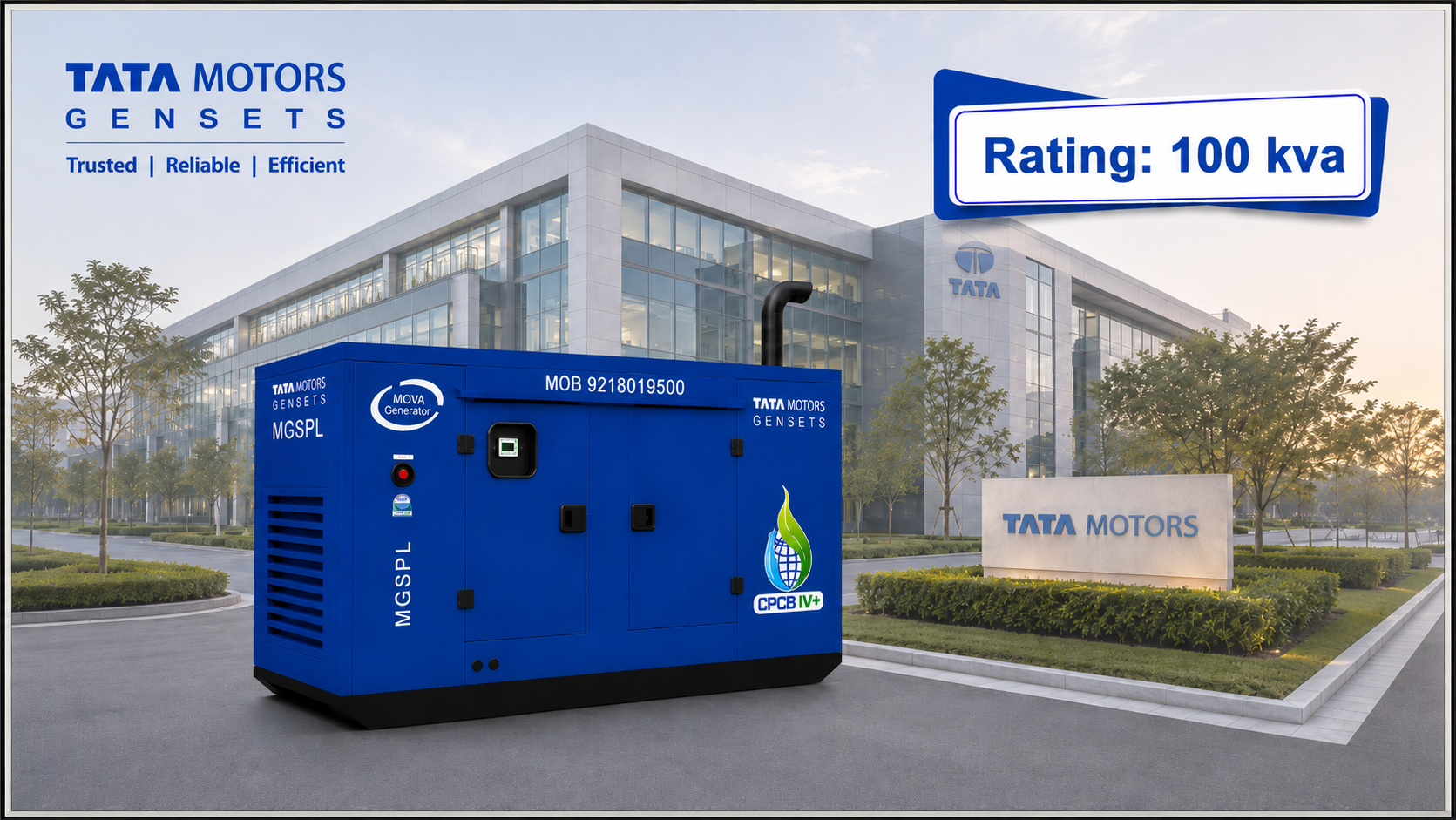 100 KVA Tata Motor Gensets in Rajasthan